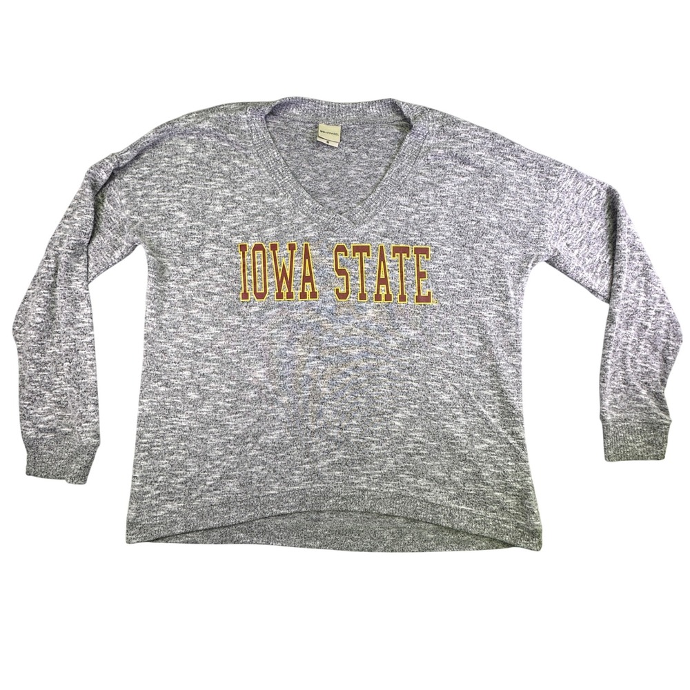 UG Apparel Iowa State Sweater Women's Medium Cyclones Grey Long Sleeve NCAA‎